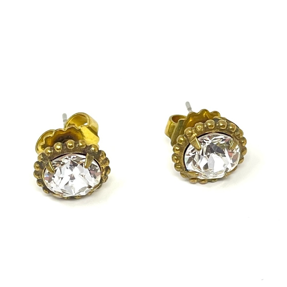 New Anthropologie x Sorelli Simplicity Stud Earrings Crystal - Picture 3 of 6
